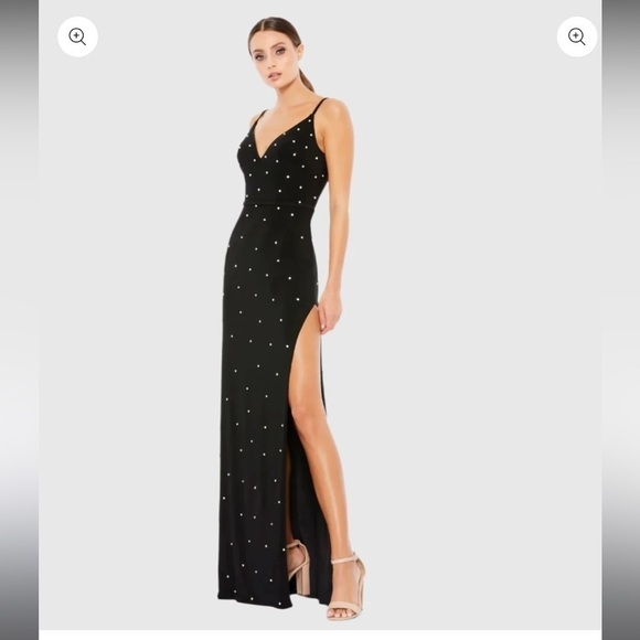 Mac Duggal 70232 Rhinestone Embellished V-Neck Gown - Picture 3 of 11